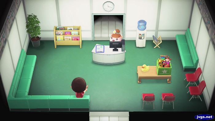 The hospital waiting room in Happy Home Paradise.