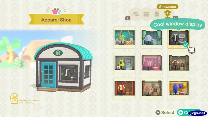 The exterior design of the apparel shop in Happy Home Paradise.