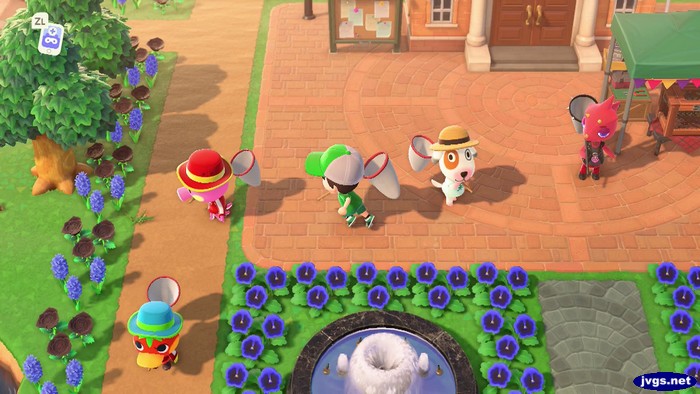 Ketchup, Marina, and Bones wearing hats for the Bug-Off.