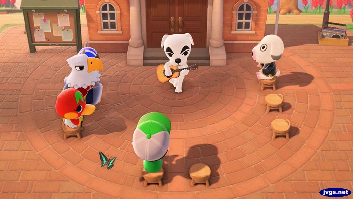 K.K. Slider performs at the event plaza in front of Resident Services.
