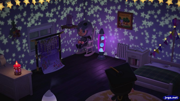 A starry bedroom.