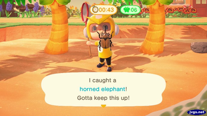 I caught a horned elephant! Gotta keep this up!