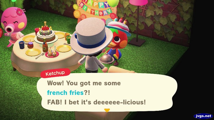 Ketchup: Wow! You got me some french fries?! FAB! I bet it's deeeeee-licious!
