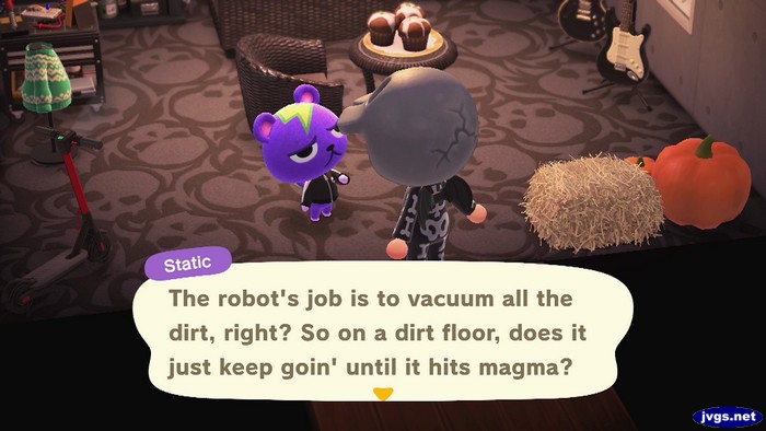 Static: The robot's job is to vacuum all the dirt, right? So on a dirt floor, does it just keep goin' until it hits magma?