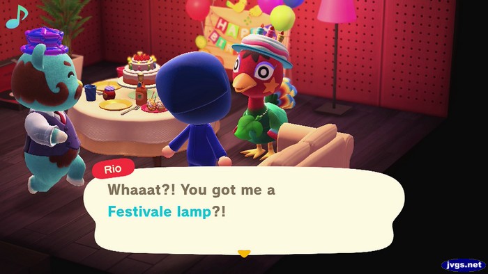 Rio: Whaaat?! You got me a Festivale lamp?!