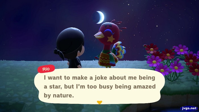 Rio: I want to make a joke about me being a star, but I'm too busy being amazed by nature.