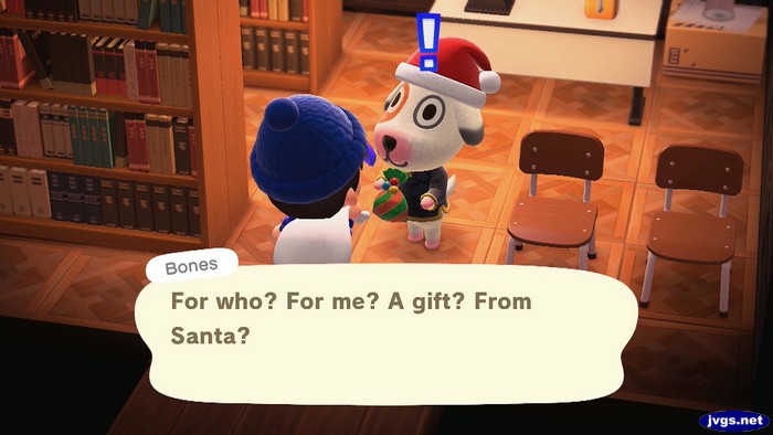 Bones: For who? For me? A gift? From Santa?