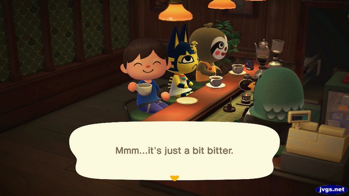 Jeff, Ankha, and Leif enjoy some coffee at the Roost.