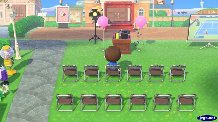 Lots of chairs for the introductory video and magic show.