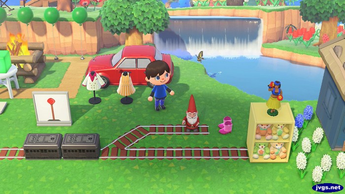 Recreating the trolley problem in Animal Crossing: New Horizons.