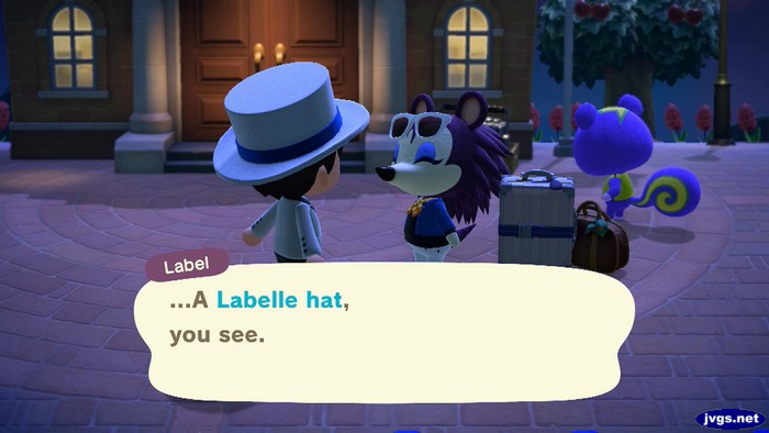 Label: ...A Labelle hat, you see.