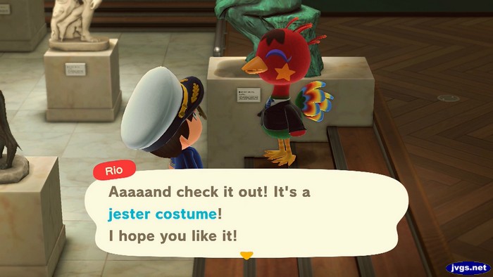 Rio: Aaaaand check it out! It's a jester costume! I hope you like it!