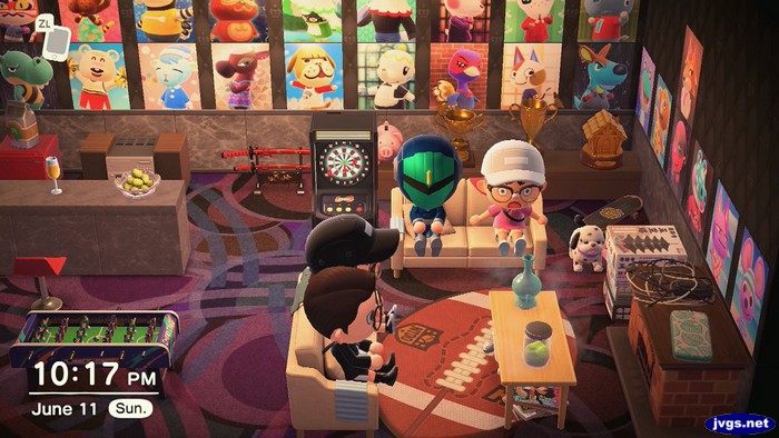 Alex's room of villager posters.