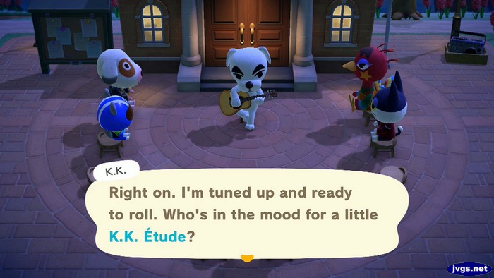 K.K.: Right on. I'm tuned up and ready to roll. Who's in the mood for a little K.K. Etude?