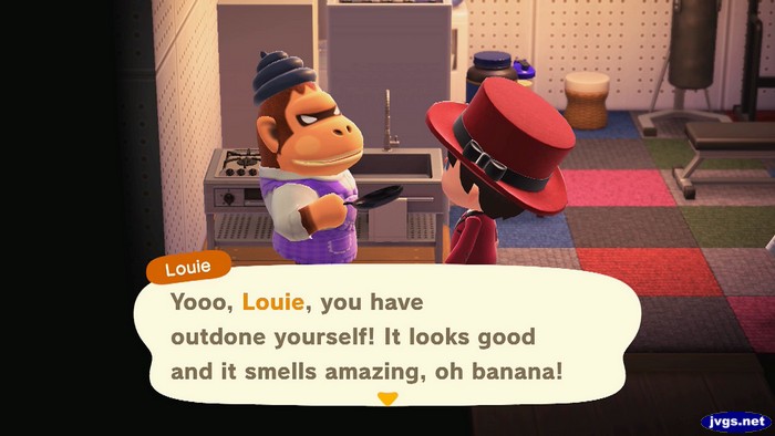 Louie: Yooo, Louie, you have outdone yourself! It looks good and it smells amazing, oh banana!