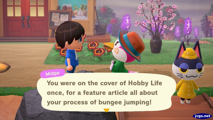 Midge: You were on the cover of Hobby Life once, for a feature article all about your process of bungee jumping!