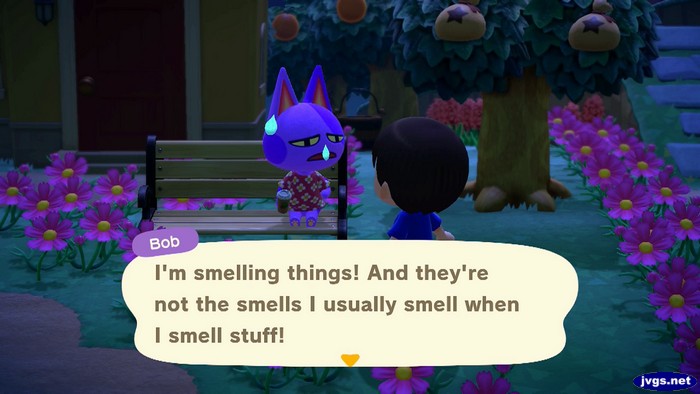 Bob: I'm smelling things! And they're not the smells I usually smell when I smell stuff!