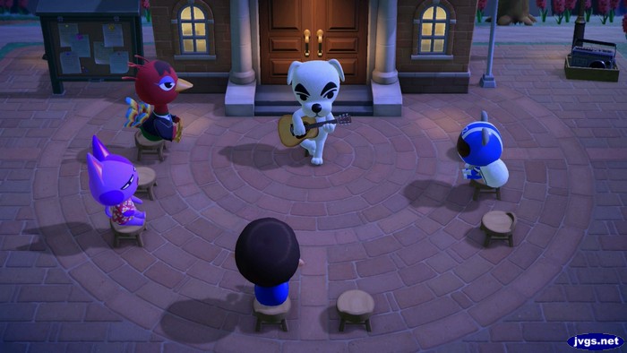 K.K. Slider performs for Rio, Bob, Jeff, and Agent S.