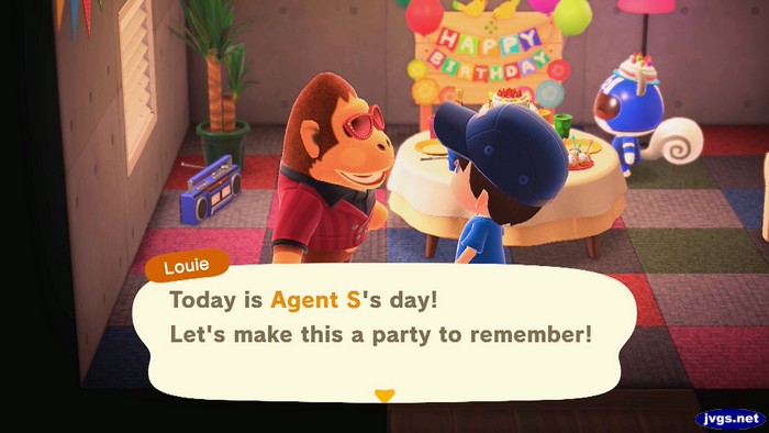 Louie: Today is Agent S's day! Let's make this a party to remember!