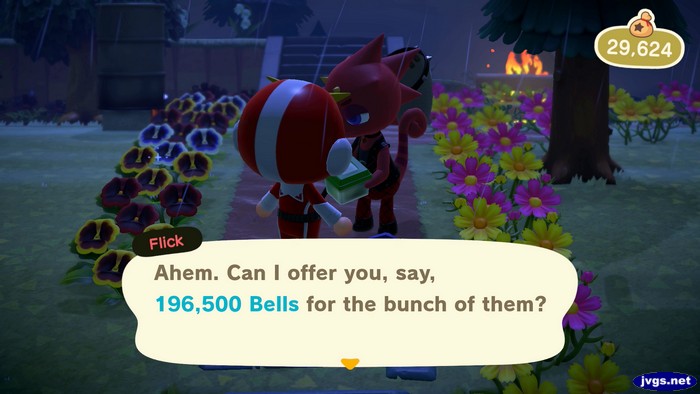 Flick: Ahem. Can I offer you, say, 196,500 bells for the bunch of them?