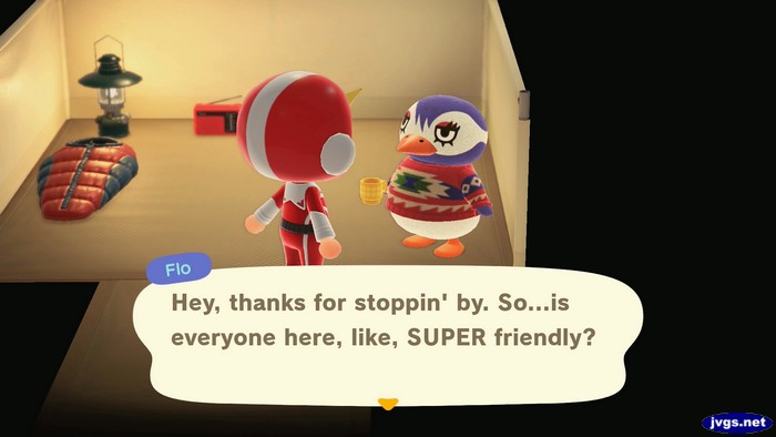 Flo: Hey, thanks for stoppin' by. So...is everyone here, like, SUPER friendly?