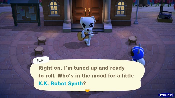 K.K.: Right on. I'm tuned up and ready to roll. Who's in the mood for a little K.K. Robot Synth?