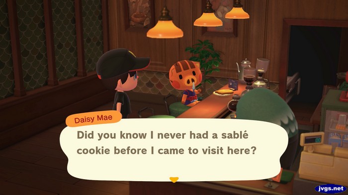 Daisy Mae: Did you know I never had a sable cookie before I came to visit here?