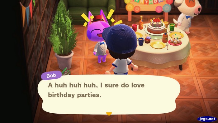 Bob, at Bones's birthday party: A huh huh huh, I sure do love birthday parties.