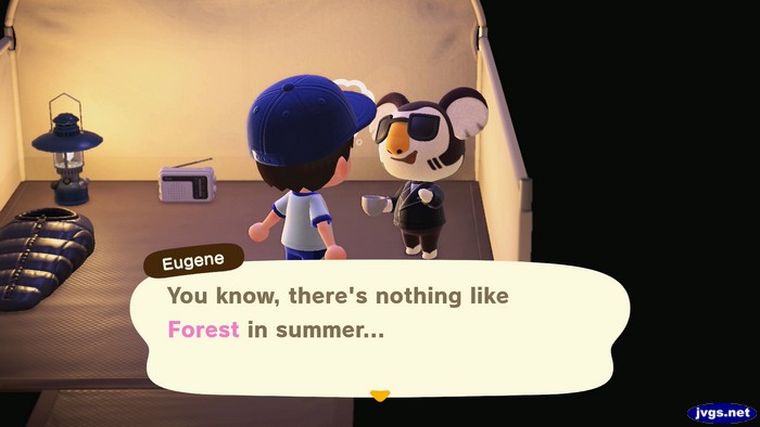 Eugene, at the campsite: You know, there's nothing like Forest in summer...