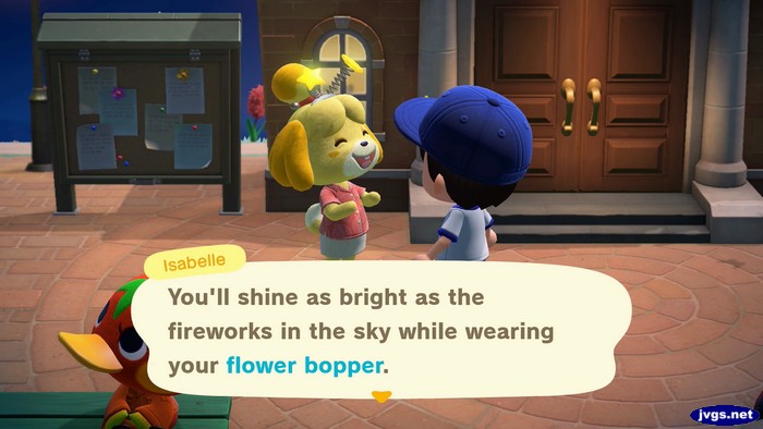 Isabelle: You'll shine as bright as the fireworks in the sky while wearing your flower bopper.