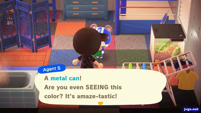 Agent S: A metal can! Are you even SEEING this color? It's amaze-tastic!