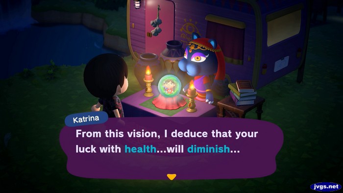 Katrina: From this vision, I deduce that your luck with health...will diminish...