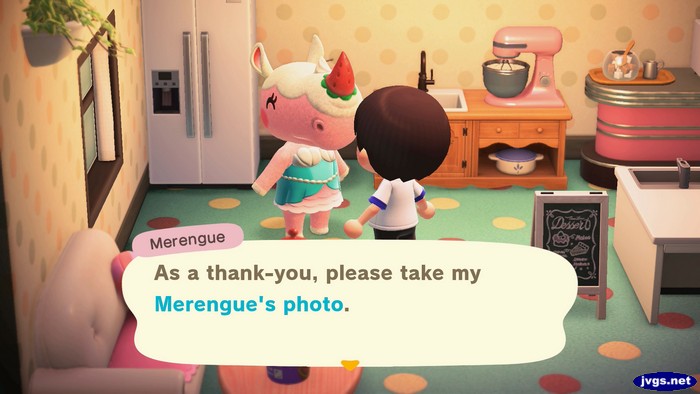 Merengue: As a thank-you, please take my Merengue's photo.