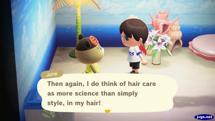 June: Then again, I do think of hair care as more science than simply style, in my hair!