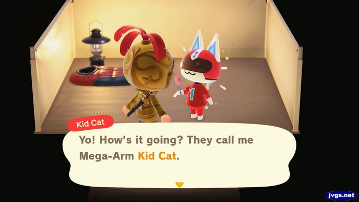 Kid Cat: Yo! How's it going? They call me Mega-Arm Kid Cat.