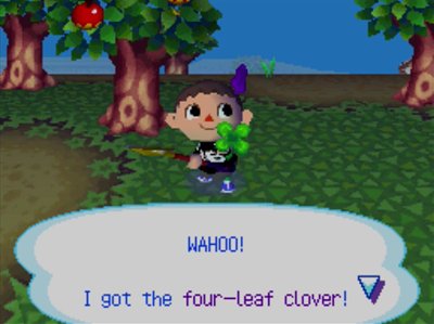 WAHOO! I got the four-leaf clover!