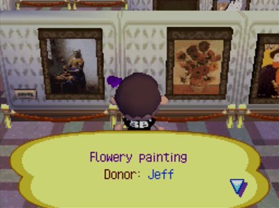 Flowery painting. Donor: Jeff.