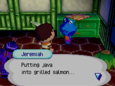 Jeremiah: Putting java into grilled salmon...