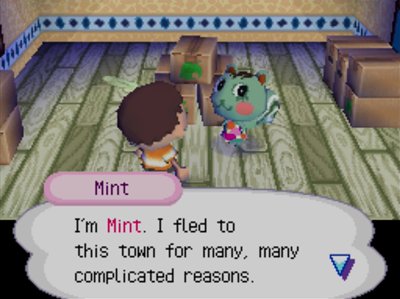 Mint: I'm Mint. I fled to this town for many, many complicated reasons.