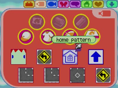 The home pattern from Wendell in Animal Crossing: Wild World (ACWW).