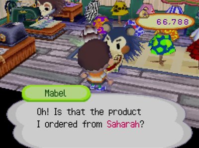 Mabel: Oh! Is that the product I ordered from Saharah?