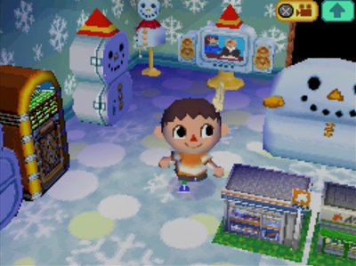 Jeff's snowman fridge is a new addition to his snowman themed room.