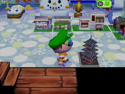 The pagoda in Animal Crossing: Wild World (ACWW).