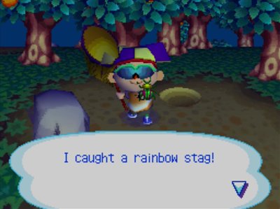 I caught a rainbow stag!