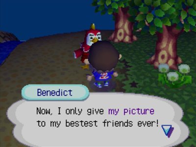 Benedict: Now, I only give my picture to my bestest friends ever!