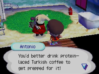 Antonio: You'd better drink protein-laced Turkish coffee to get prepped for it!