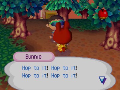 Bunnie: Hop to it! Hop to it! Hop to it! Hop to it!