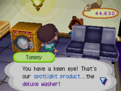 Tommy: You have a keen eye! That's our spotlight product...the deluxe washer!