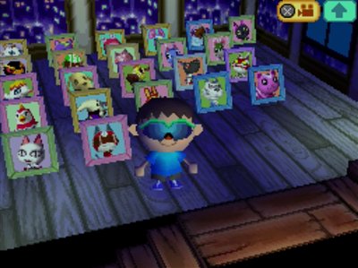 My room full of 23 villager photos.