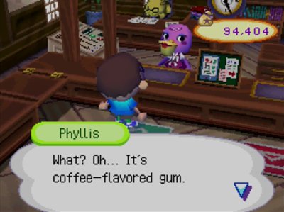 Phyllis: What? Oh... It's coffee-flavored gum.